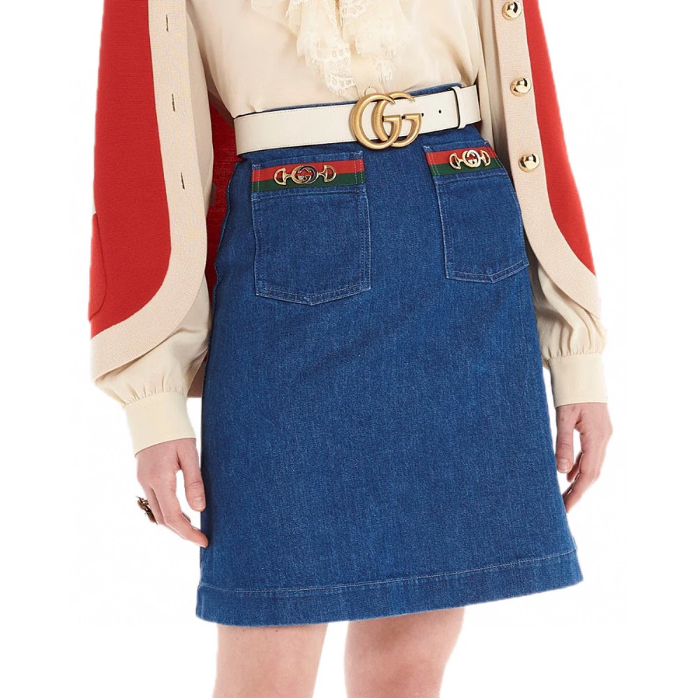 全新未使用 GUCCI/古驰 琅迪 国现 GUCCI 牛仔裙 599373