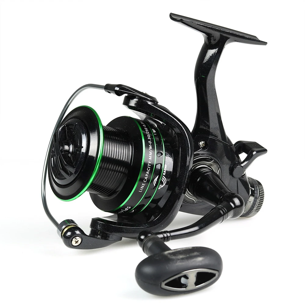 重力远投渔轮3000-6000型加强大斜口精雕CNC金属线杯前后刹车系统