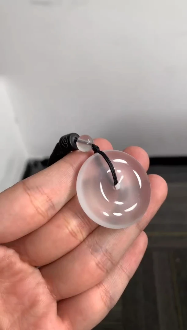 【闪购商品】石英质玉挂件未镶嵌平安扣一件L