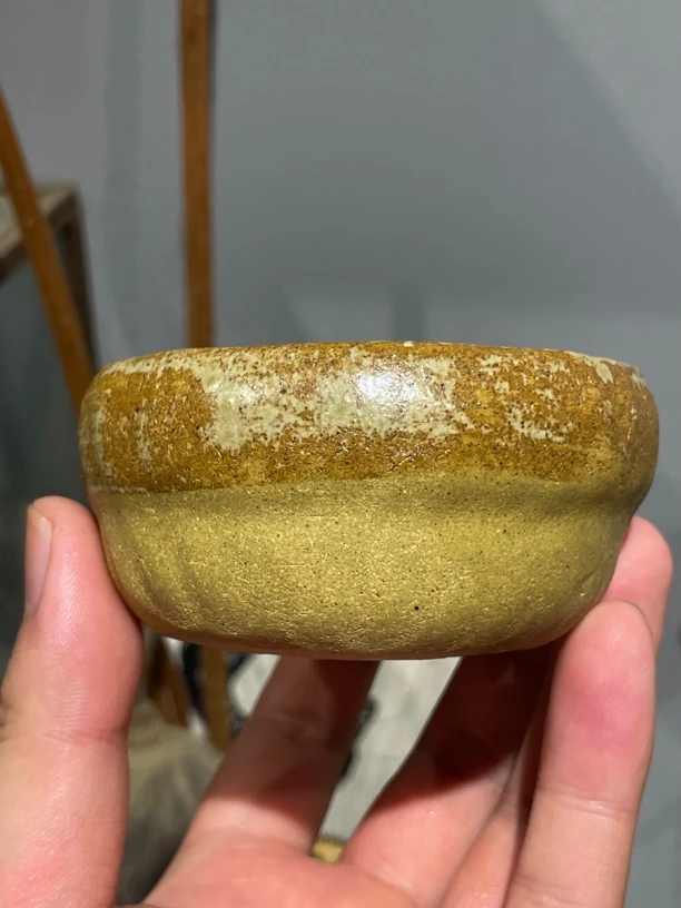 章鱼哥手捏茶道杯，段泥厚胎，装饰天然草木灰，纯手工作品只有一只