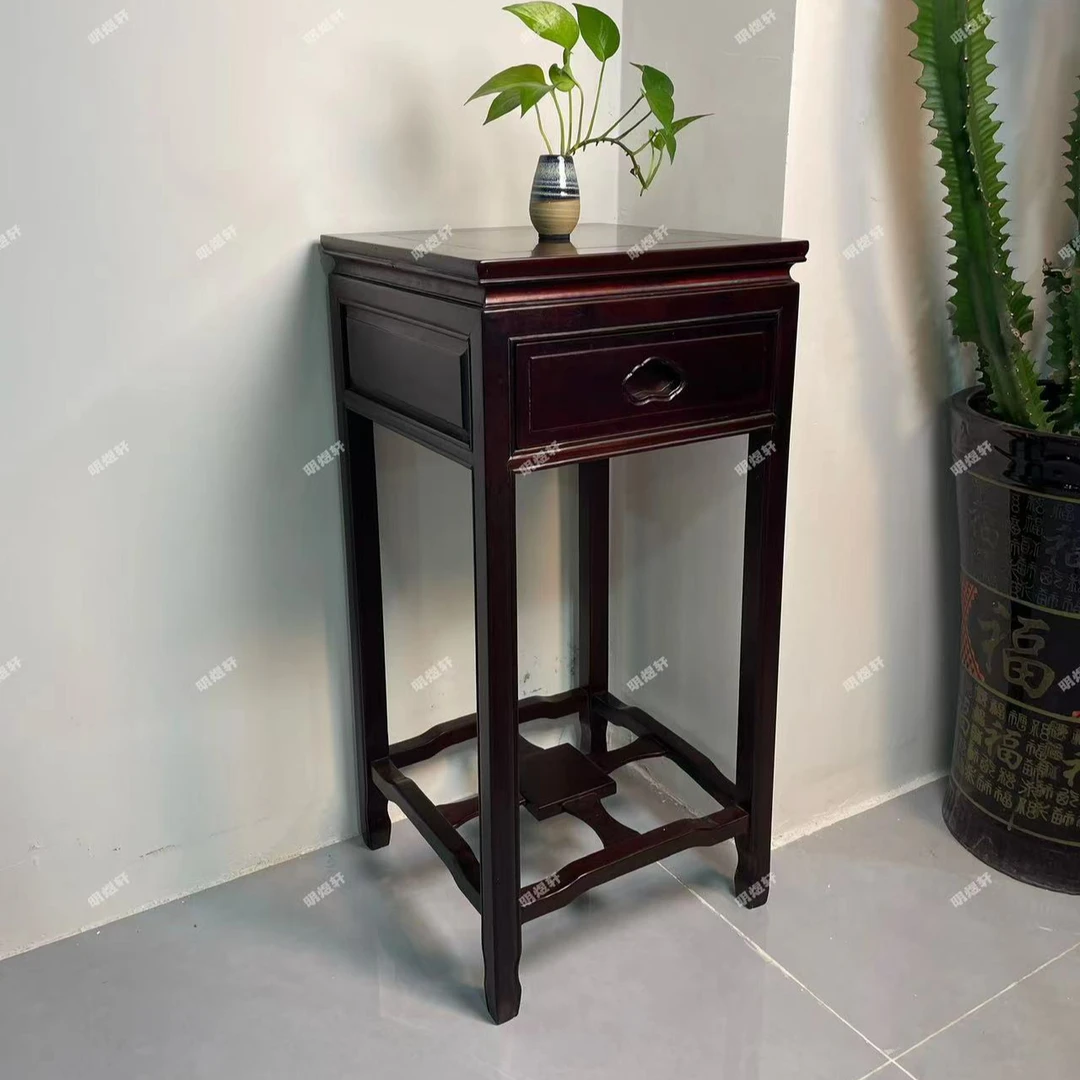 南美酸枝新中式花架简约方几家用轻奢客厅摆件