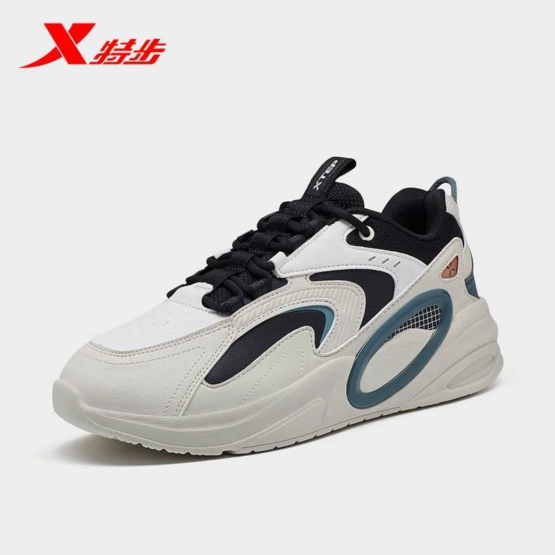 XTEP/特步特步2023冬季新款情侣款皮面防滑保暖时尚休闲面包鞋