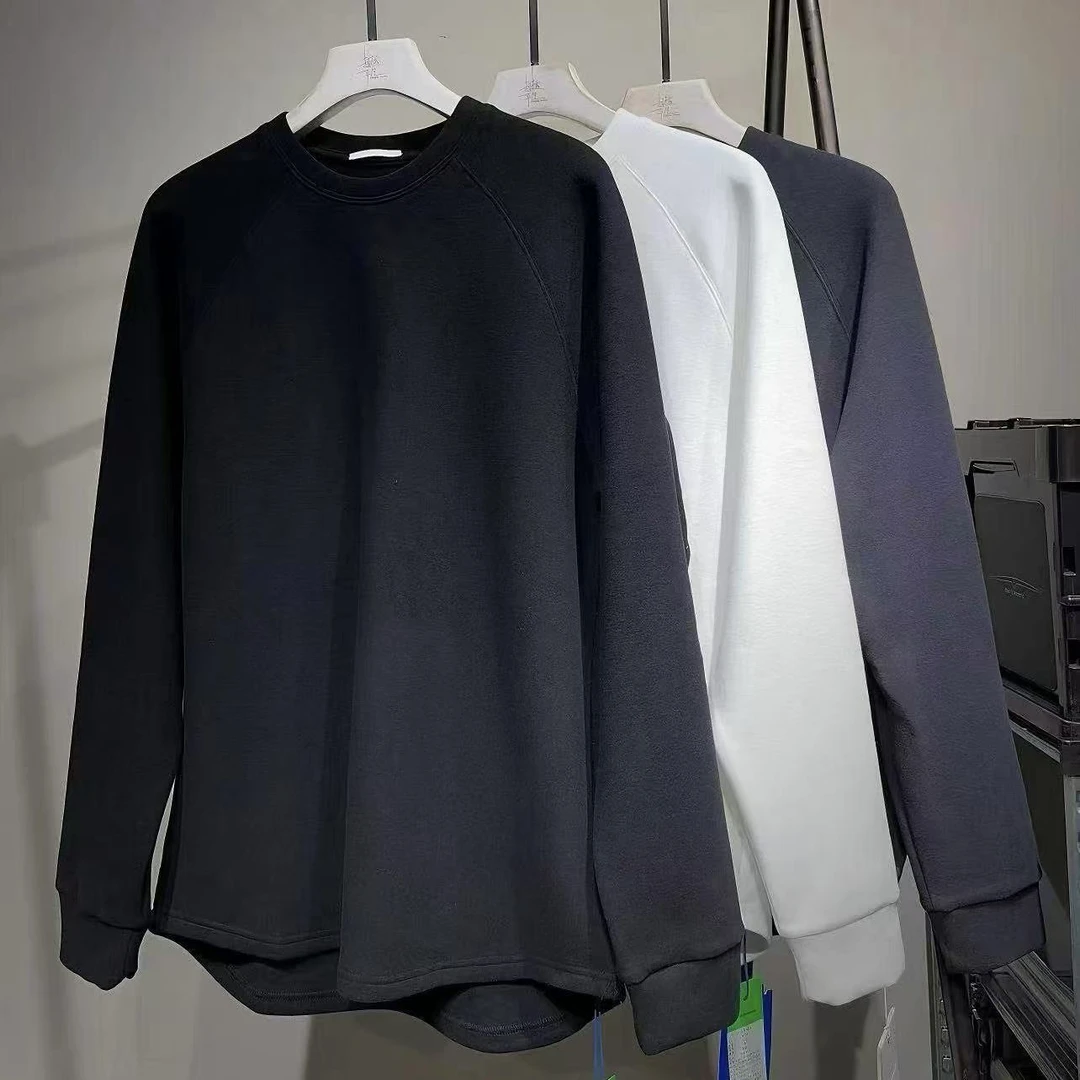 『小宇』xy-T115冬季休闲百搭修身德绒男士净版圆领长袖打底T恤