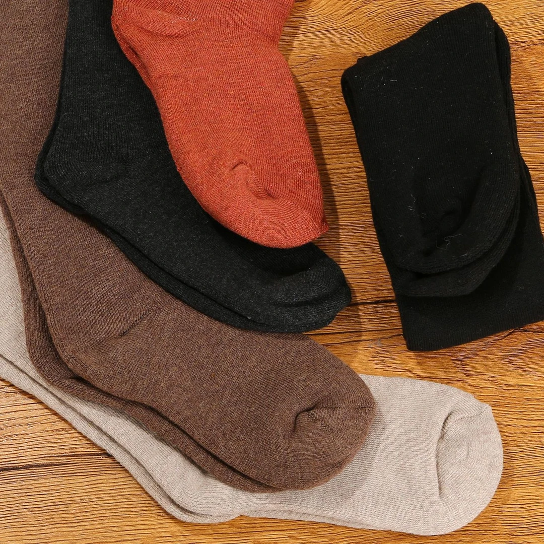 【五大双】袜子女秋冬季加厚加绒小腿袜压力瘦腿保暖冬天长筒长袜