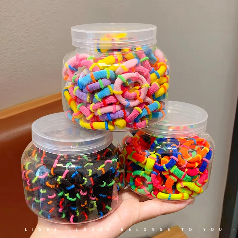 【儿童】彩色扎头发头绳不伤发弹性好小号发圈橡皮筋毛圈宝宝头饰