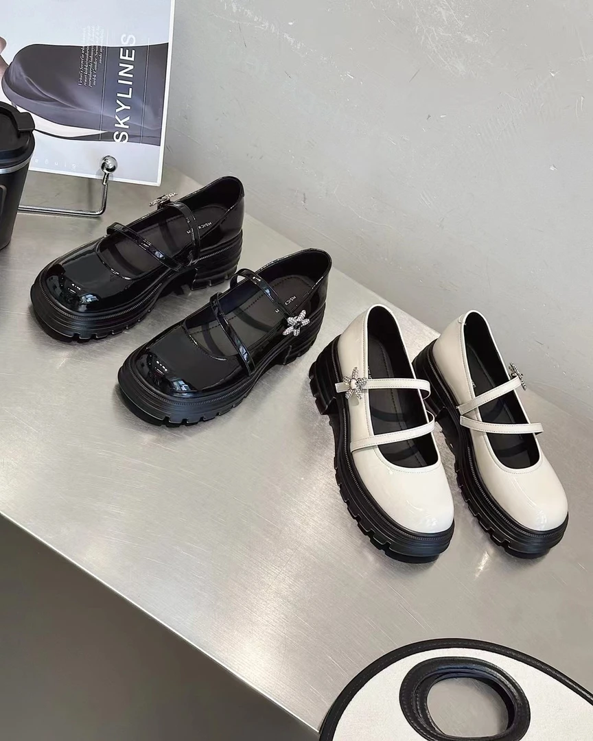 厚底玛丽珍鞋25新款鞋子百搭夏季公主松糕法式小皮鞋夏季S608-19