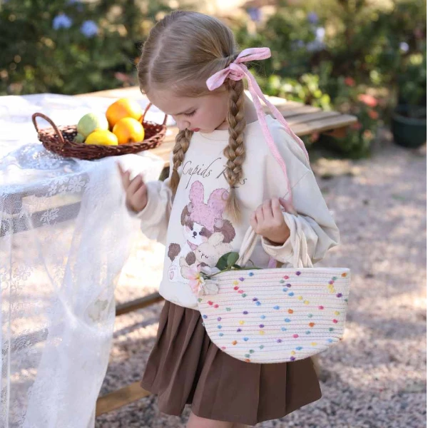 女童卫衣春秋2024新款女宝宝儿童长袖薄款纯棉小女孩套头上衣