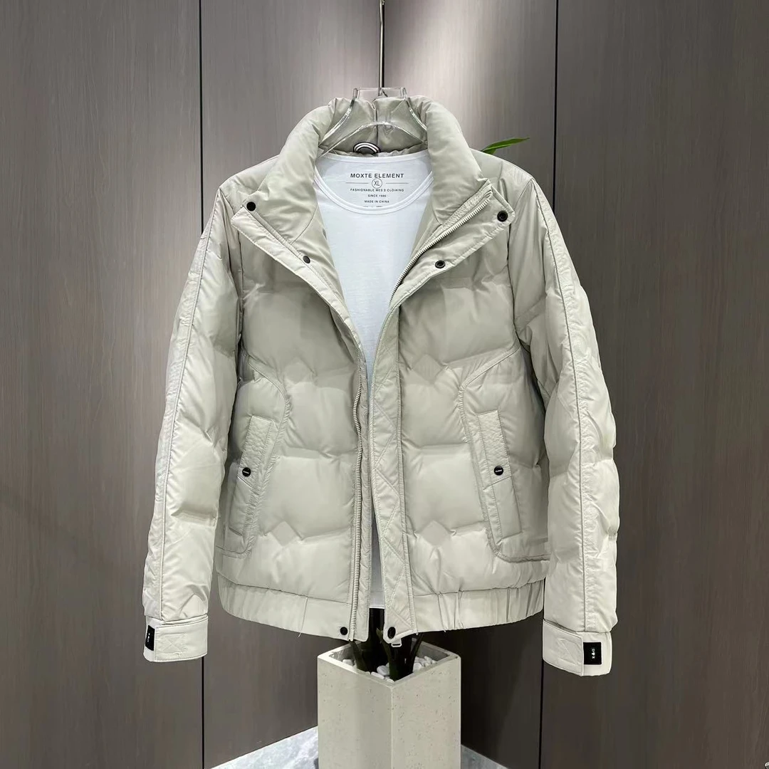 冬季潮流时尚男士休闲立领羽绒服86695男款百搭保暖经典秋冬加厚