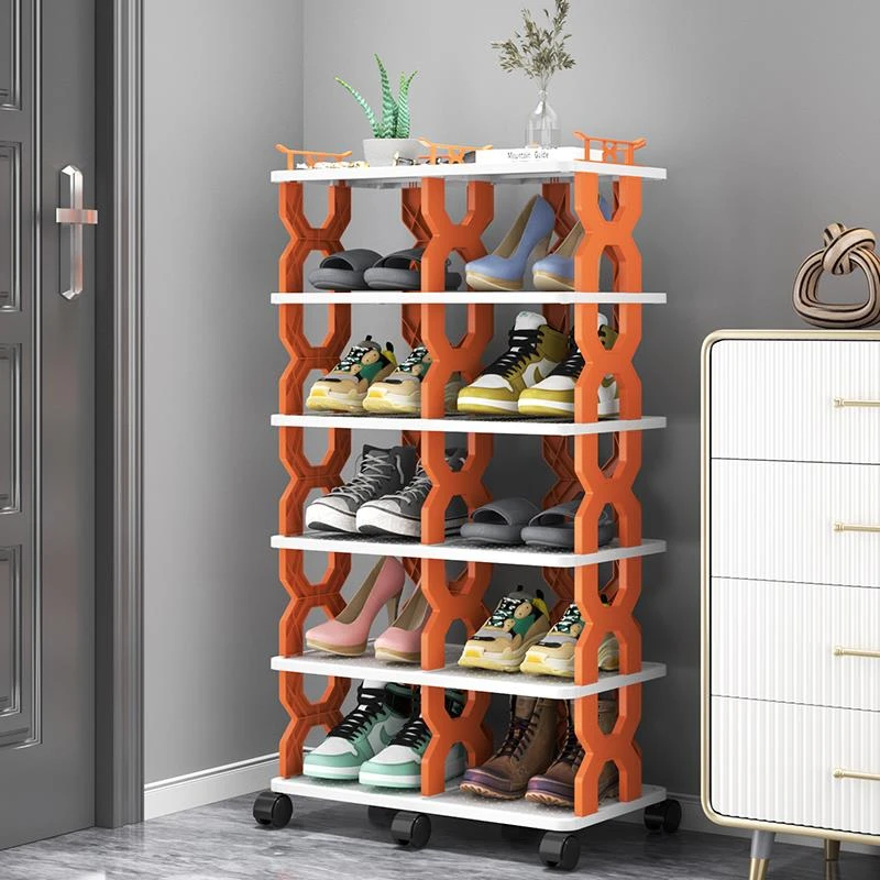 可移动万向轮鞋架简易鞋柜省空间宿舍卫生间免打孔阳台门口置物架