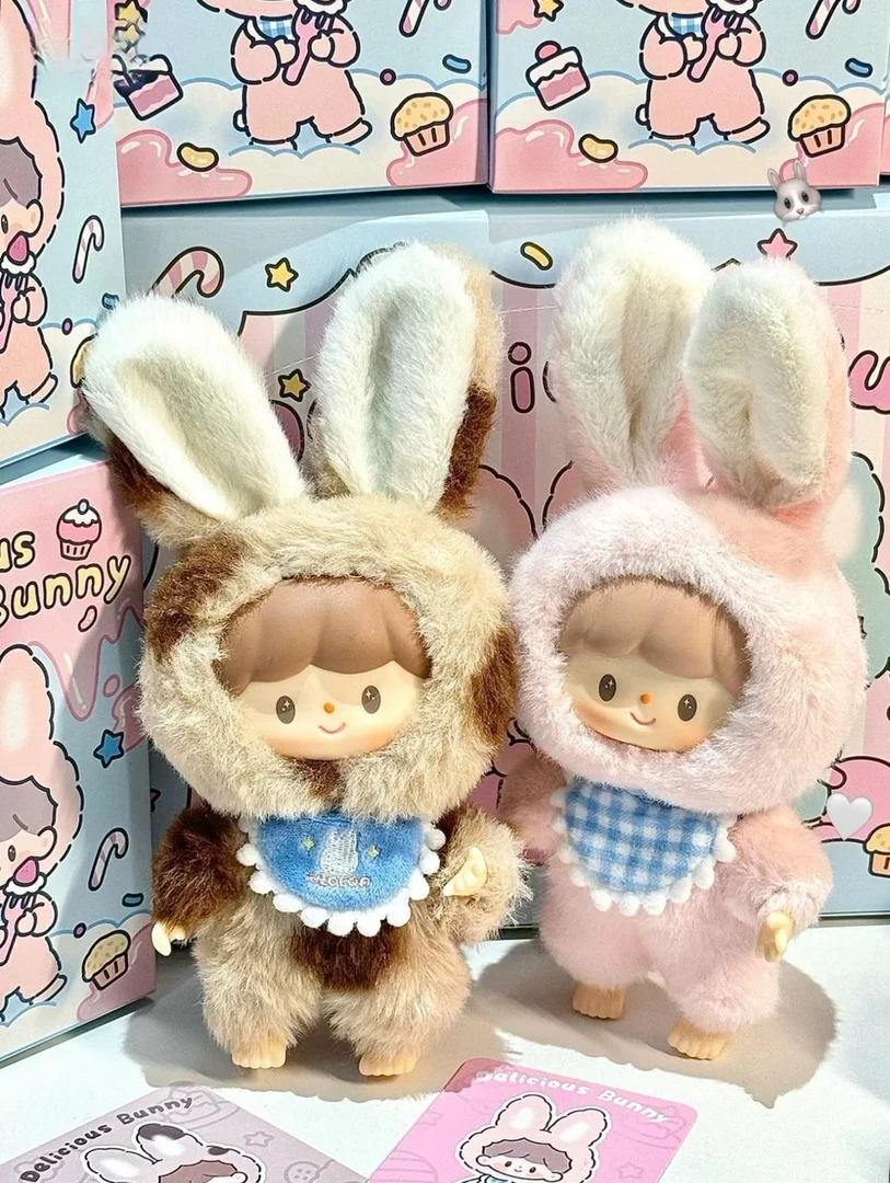 【拆盒】卓大王美味兔兔系列搪胶毛绒盲盒