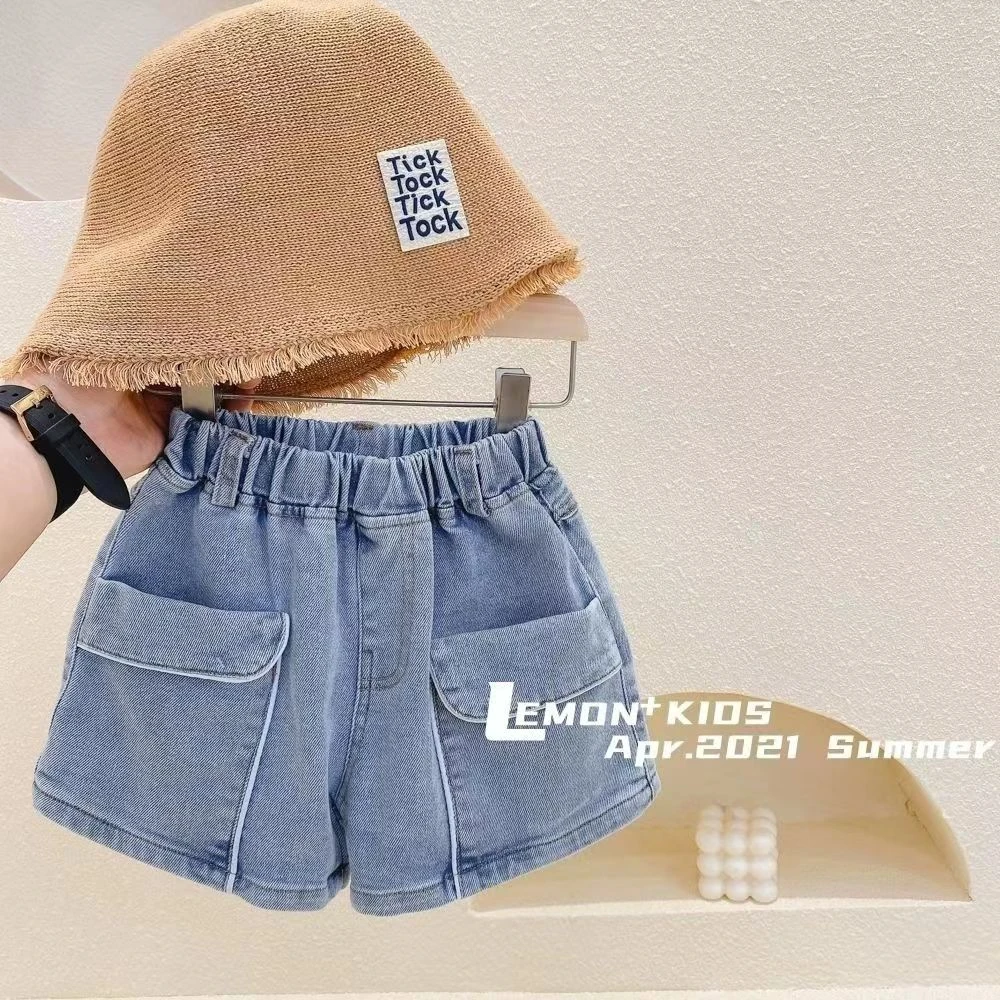女童牛仔短裤2024夏季新款韩版儿童洋气百搭热裤外穿中大童牛仔裤