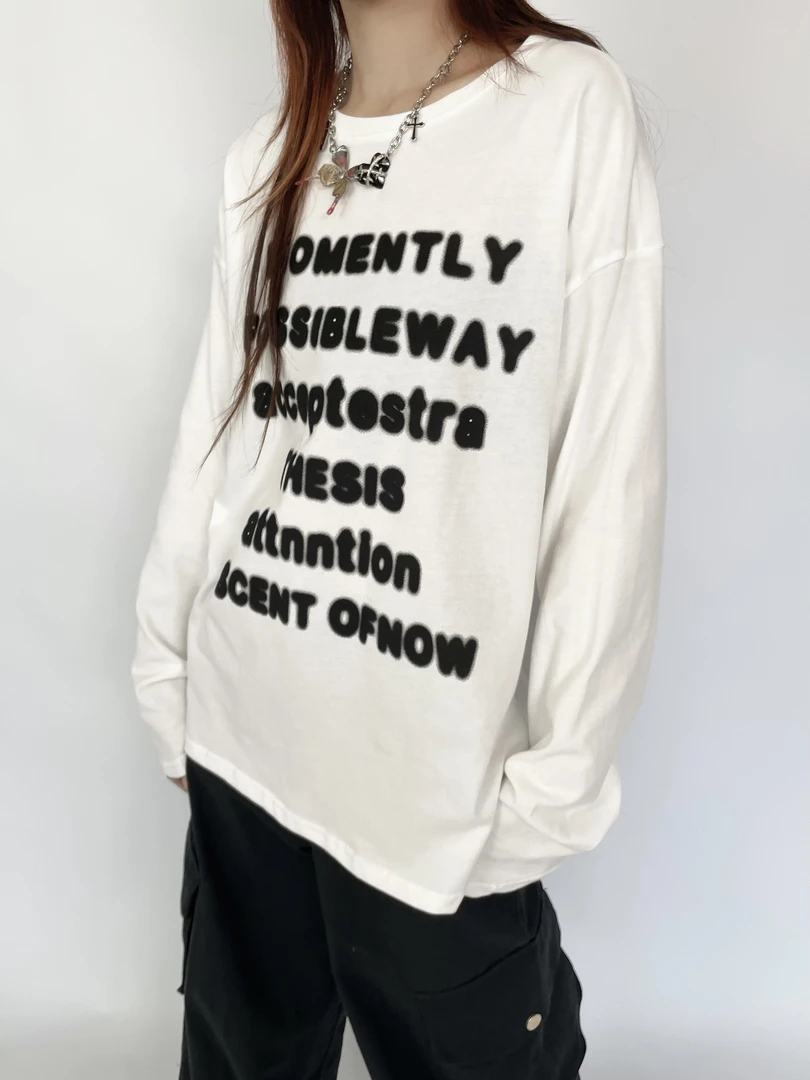 Winger 字母白t上衣白色休闲宽松慵懒风百搭时尚秋季