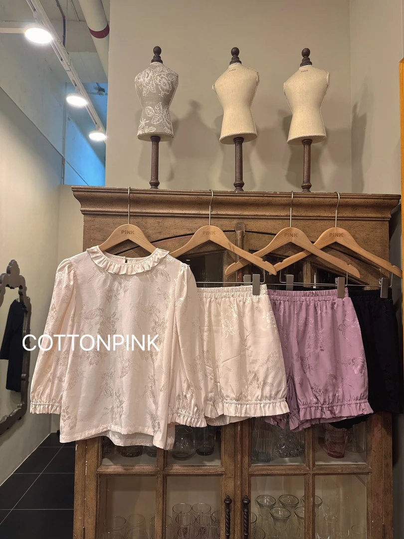 COTTONPINK女装设计师款国风短袖女夏上衣