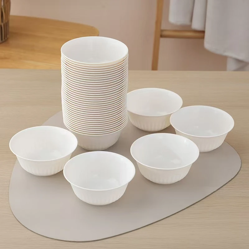 【高品质加厚稻壳碗】一次性可降解加厚隔热一次性稻壳碗餐具高档