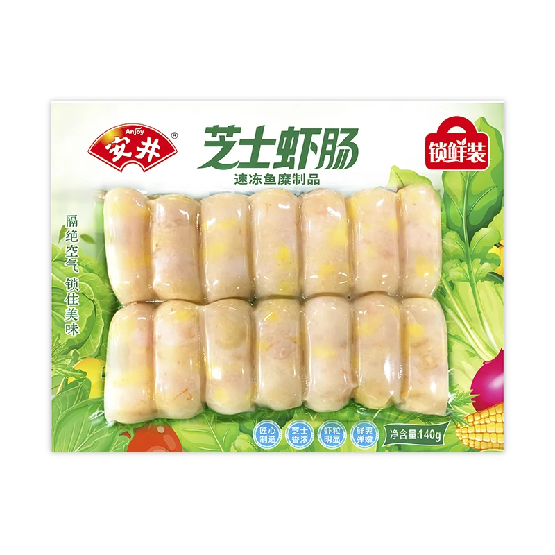 安井锁鲜装芝士虾肠 140g