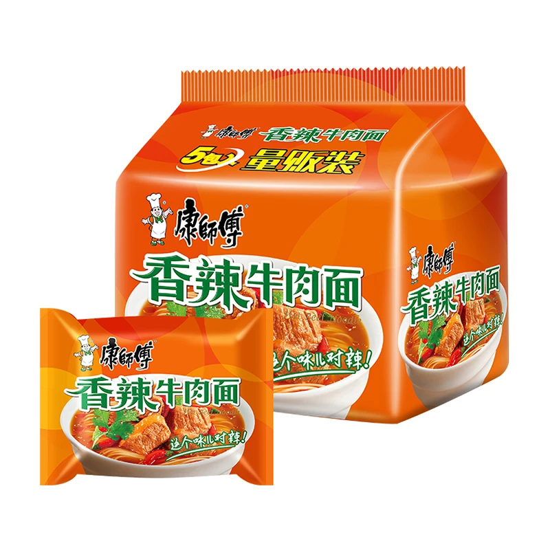 康师傅经典香辣牛肉面 104g*5