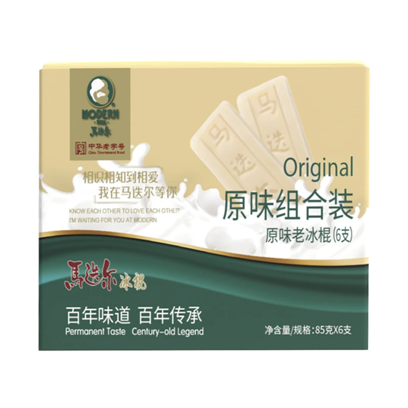 马迭尔老冰棍 原味 85g*6