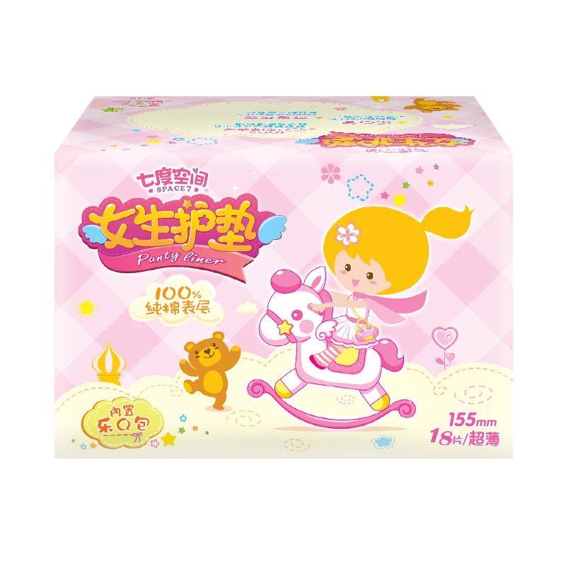 七度空间155mm绵柔表层护垫 18片