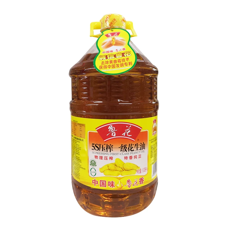 鲁花压榨一级花生油 6.08L 新老包装随机