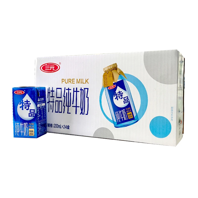 三元特品纯牛奶（整箱） 200ml*24