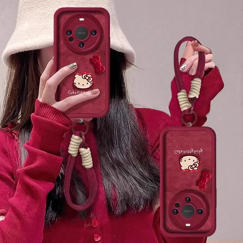 KT猫蝴蝶结适用华为mate70pro手机壳卡通可爱pura70Ultra保护套