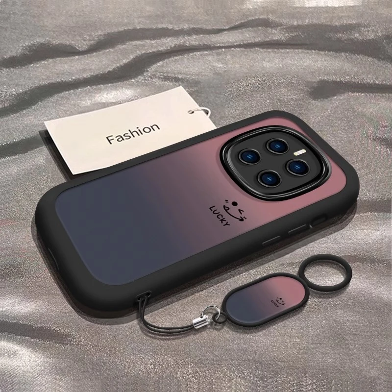 渐变笑脸适用荣耀magic7pro手机壳镜头全包magic6高级感网红男女