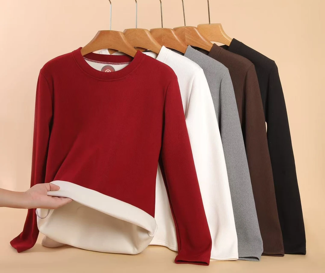 光感温变！远红外升温 自发热婴儿绒蓄热保暖秋冬休闲百搭打底衫