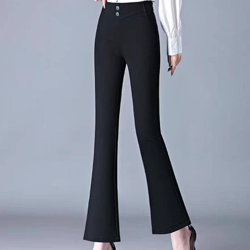 88257时尚新款加绒微喇裤