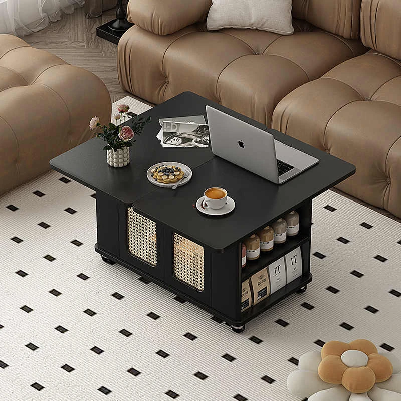 阳台茶几小推车客厅多功能小户型中古风实木沙发边几零食桌茶桌