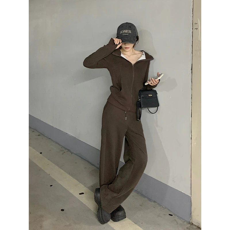 Moses Queen/魔西女王lulu修身卫衣连帽外套女运动卫裤瘦版阔腿裤