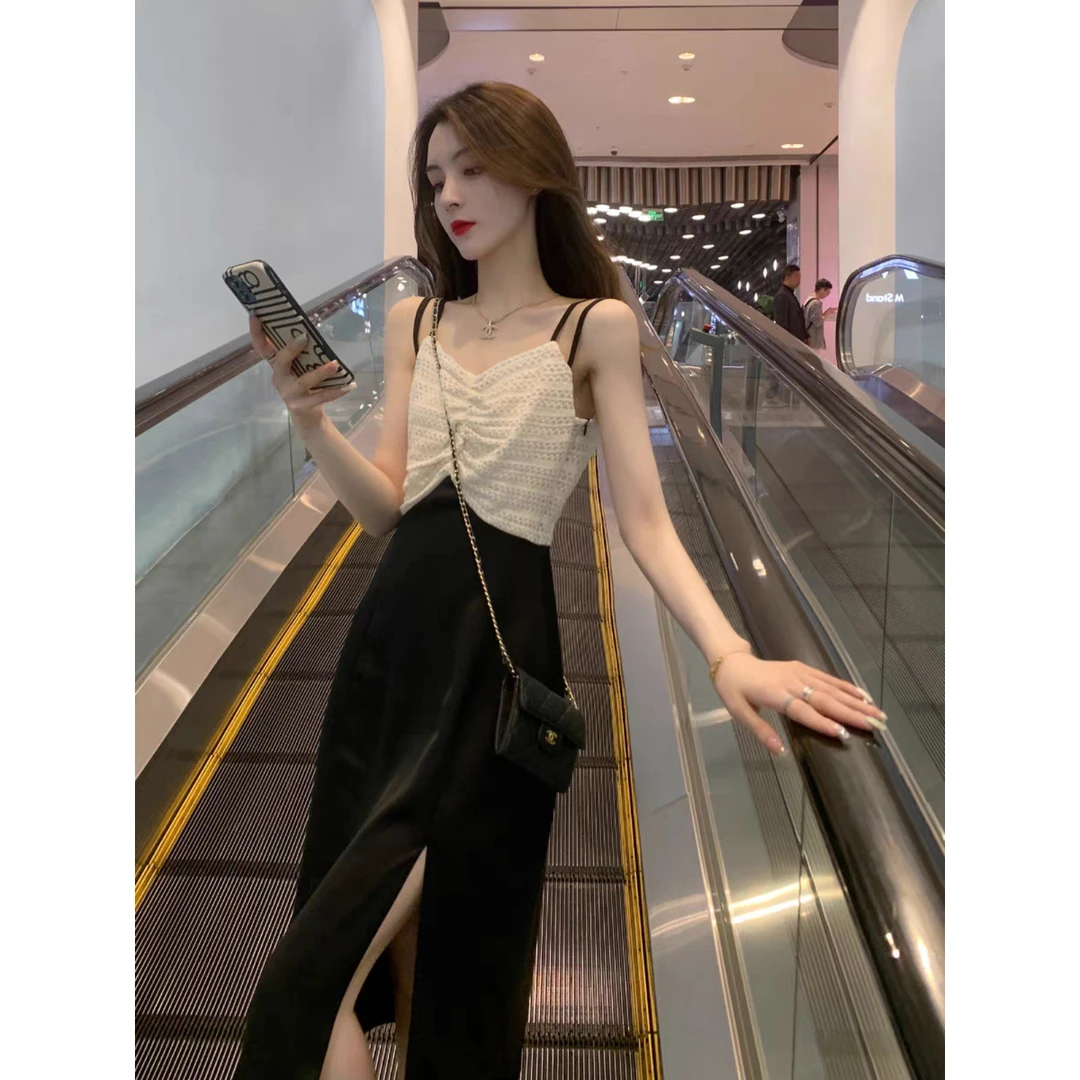 显瘦吊带连衣裙2023夏季新款女装气质小香风法式高级感裙子小众