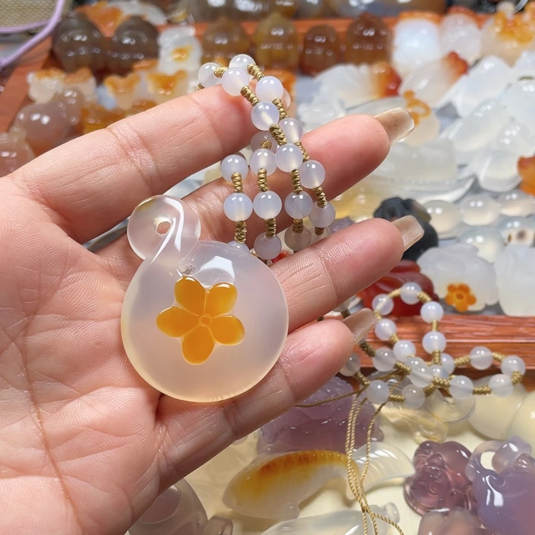 【闪购商品】玛瑙/玉髓颈饰未镶嵌顺*顺