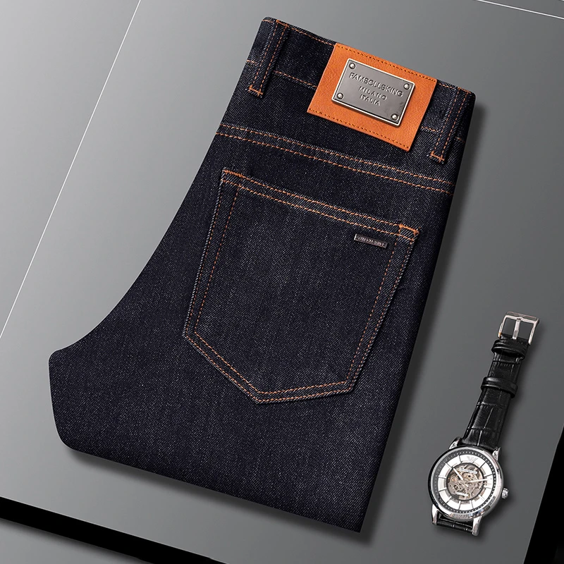 【1奢品欧货】时尚新品高端潮流修身弹力男士百搭牛仔裤