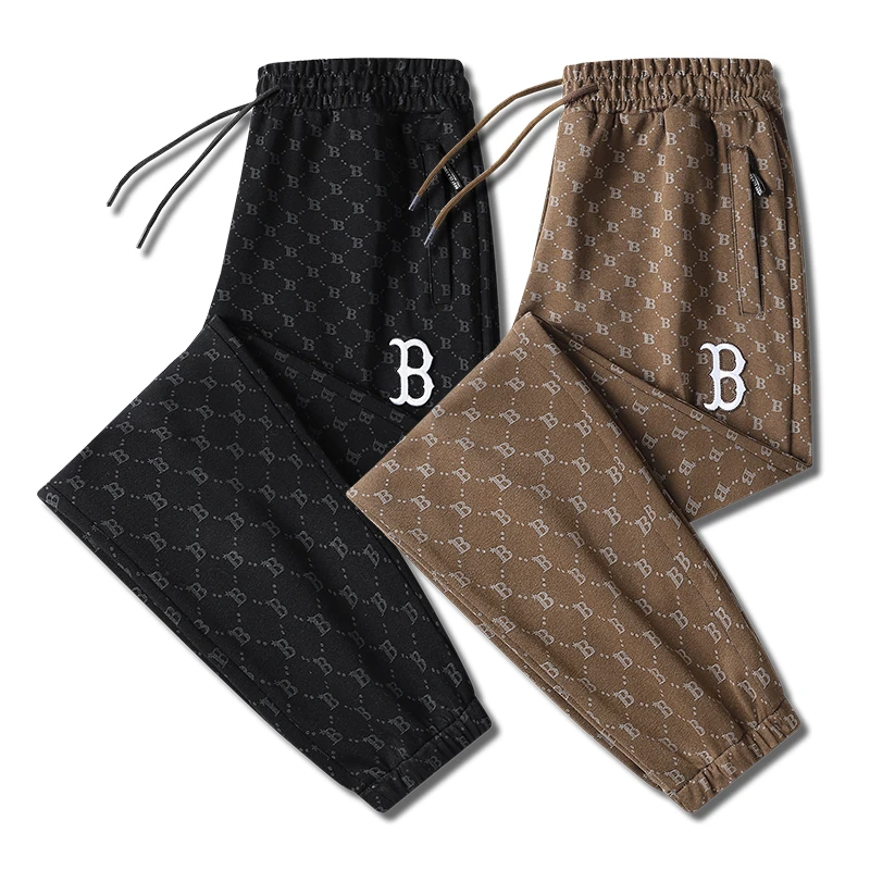 爆款裤子2024新款百搭秋季港风运动裤情侣冰丝长裤棉潮流休闲裤