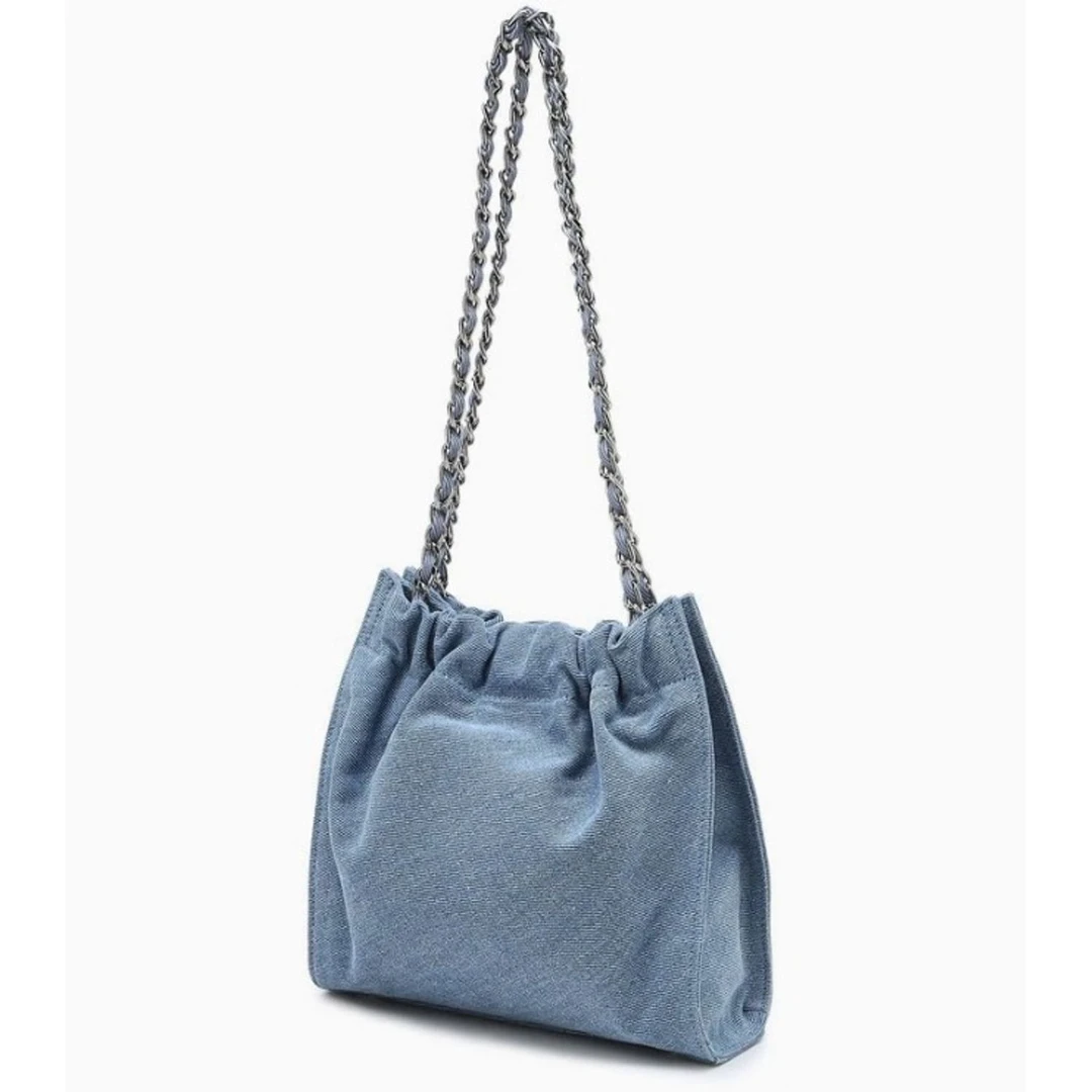 【工厂直销】出韩原 中号流浪包牛仔单肩斜挎包 23*22cm