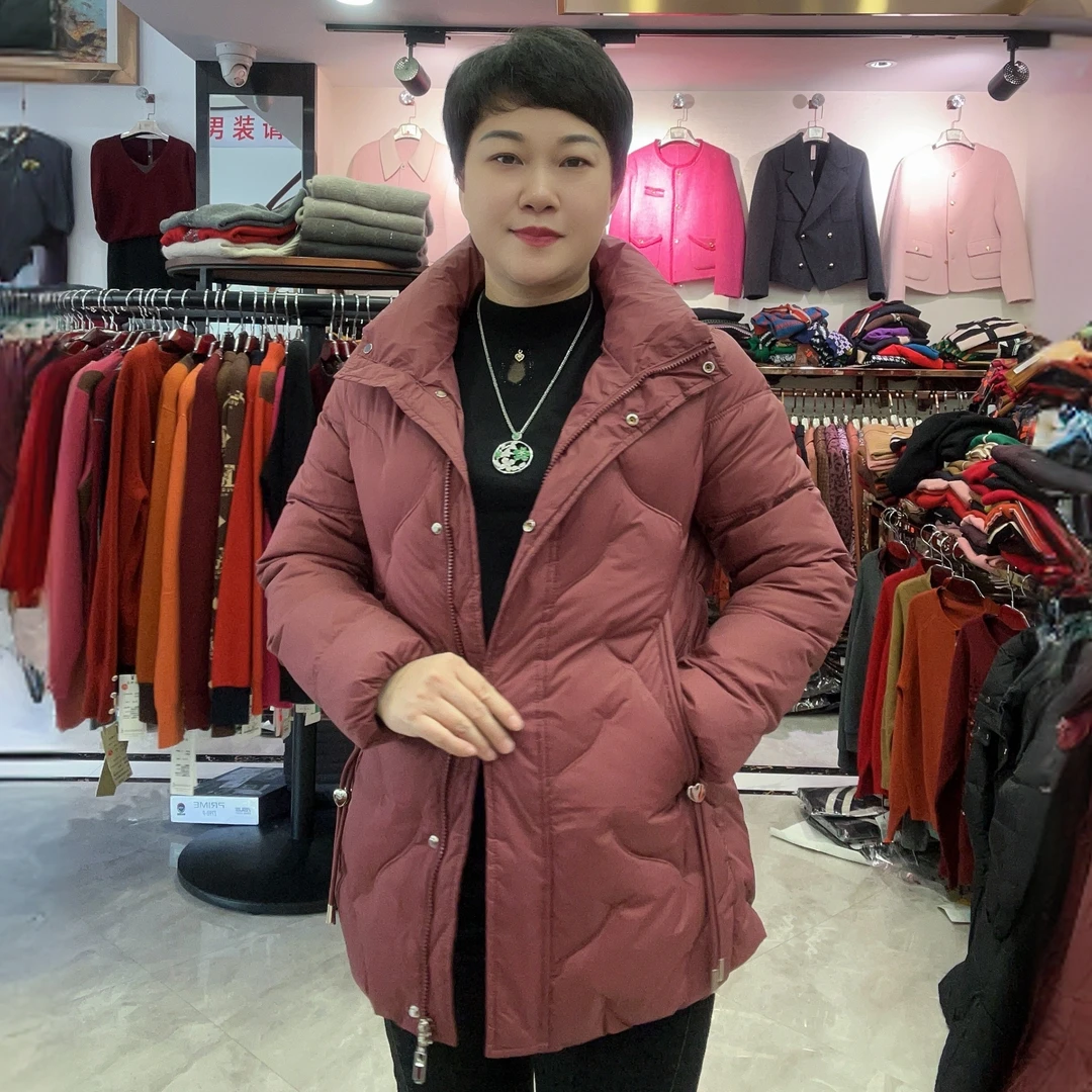 【燕珍时装】冬季新款24860高品质时尚潮流百搭中长款羽绒服