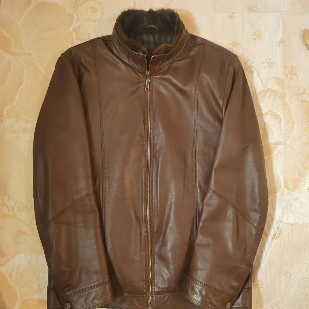男士商务休闲真皮皮衣、外贸撤柜、库存尾货、【以直播间过款为准】