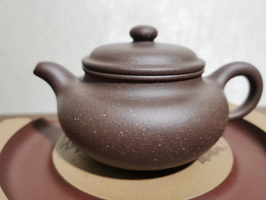 汉古紫砂《仿古》200cc精工半手千玺紫泥宜兴原矿手工制作家用壶