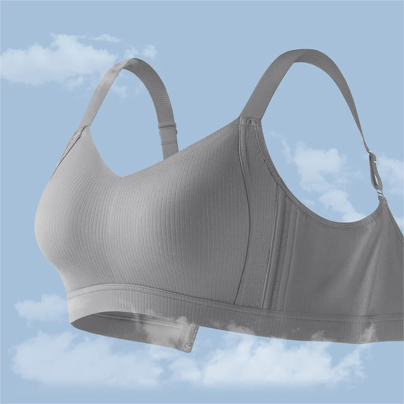 百丽挺【大胸显小】夏季新款防抖防溢防震薄款全罩杯无钢圈塑型胸罩