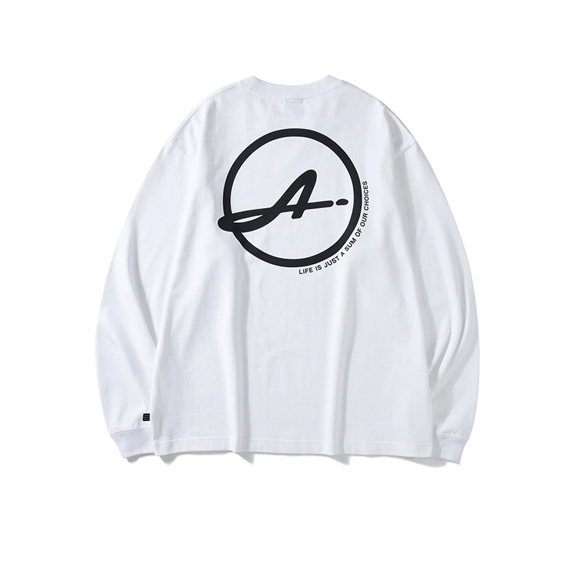 Aveineil印花logo长袖T恤