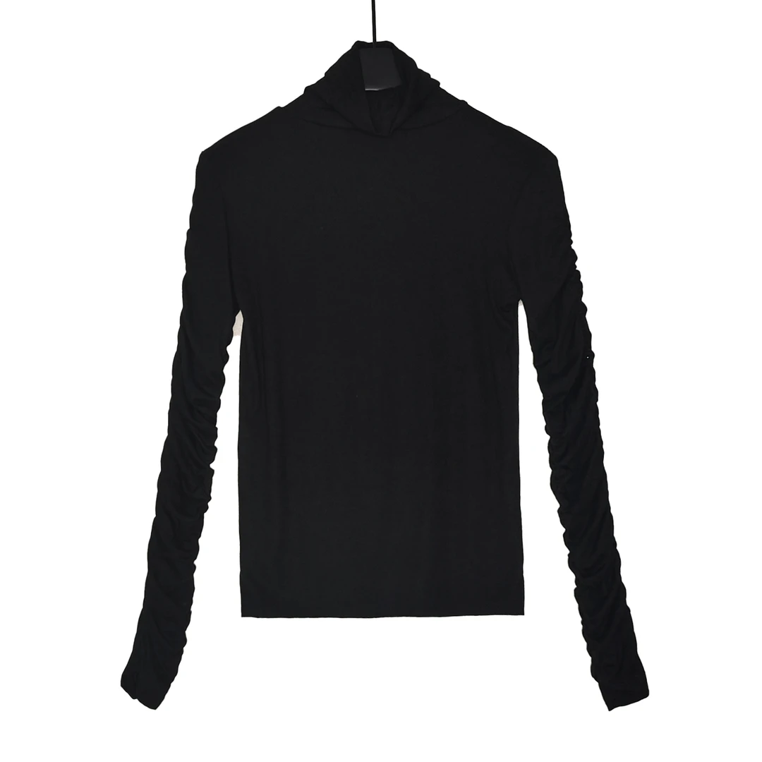 秋冬新款黑色修身百搭休闲打底毛针织衫