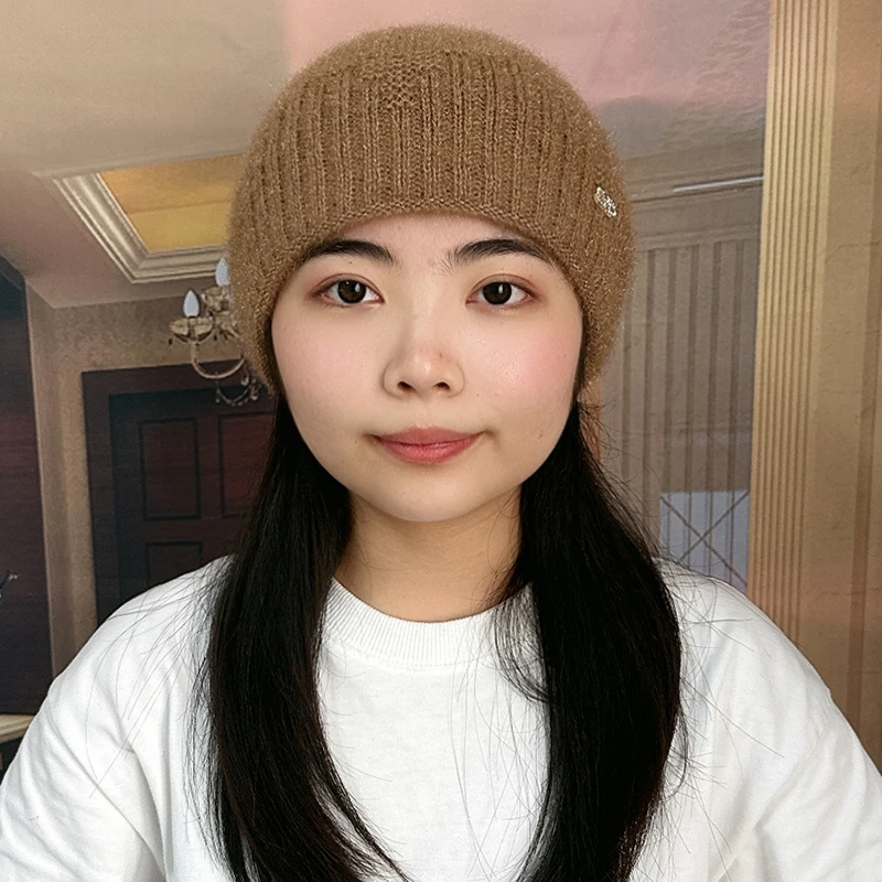 女秋冬帽子冬季女保暖加厚松鼠绒堆堆帽时尚百搭大头宽松大头围帽