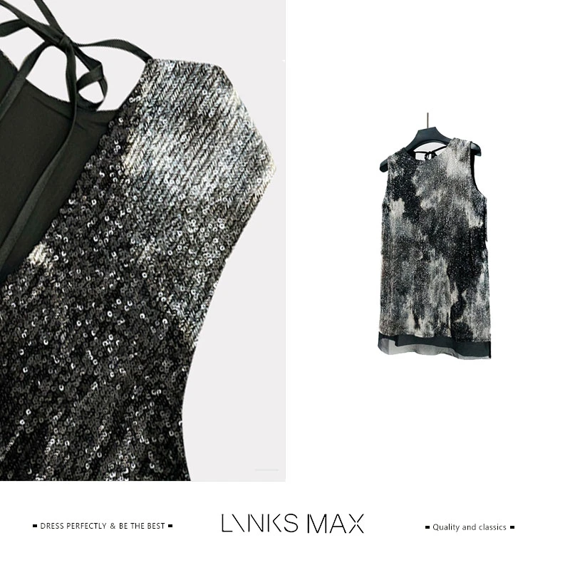 Links Max【可可专属】设计师亮片时尚背心23172