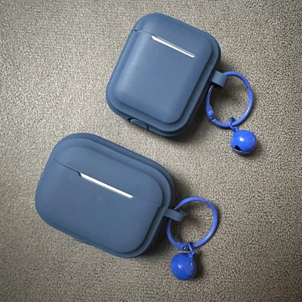 藏蓝色硅胶壳airpodspro2保护套airpods3保护套airpods二代保护套