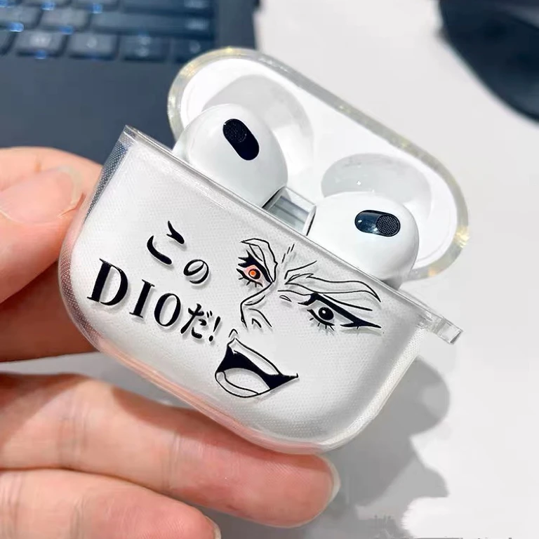 奇妙冒险人脸开盖亮灯适用于airpodspro2保护套airpods3保护套潮
