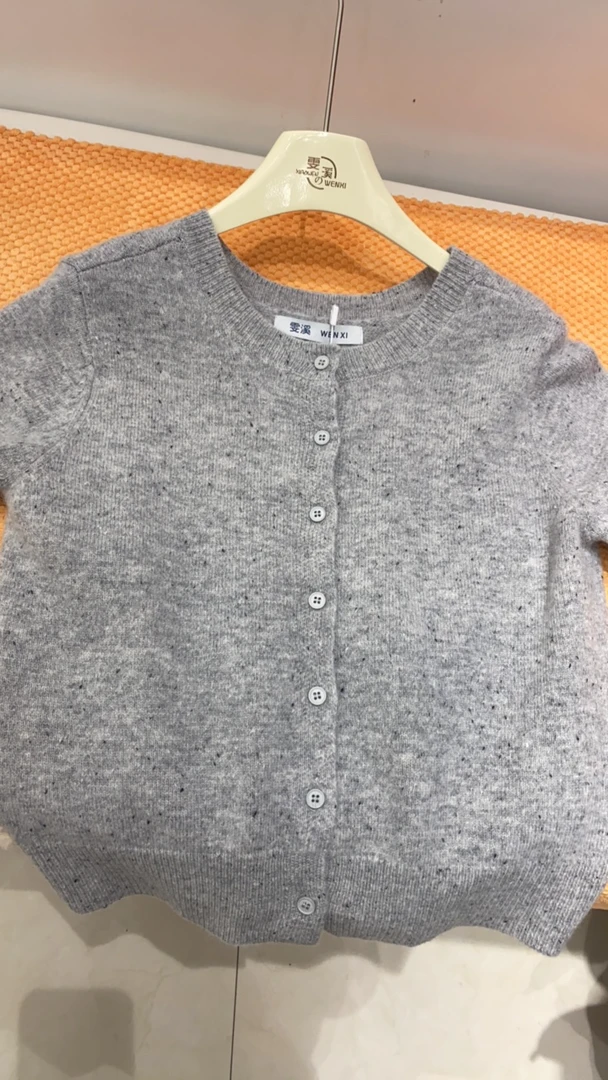 开衫短袖毛衣秋款