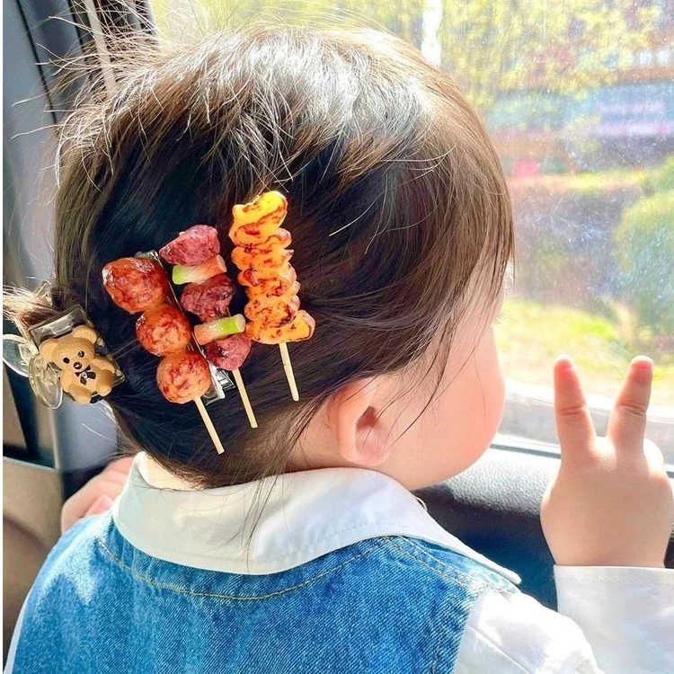 可爱仿真食物系列发夹排骨毛豆海带网红搞怪趣味创意礼物少女边夹