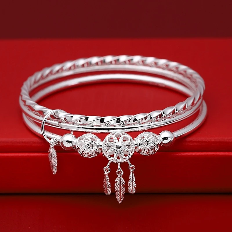 足银手镯 【26g】三生三世捕梦网 时尚小清新梦幻浪漫网红气质轻奢