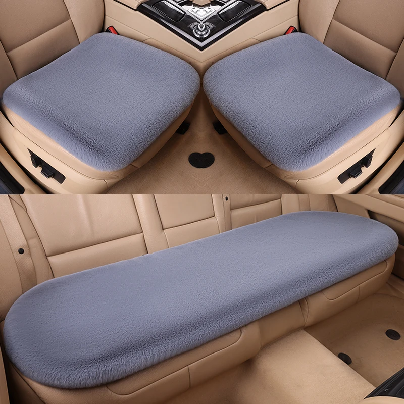 汽车冬季毛绒坐垫加厚保暖