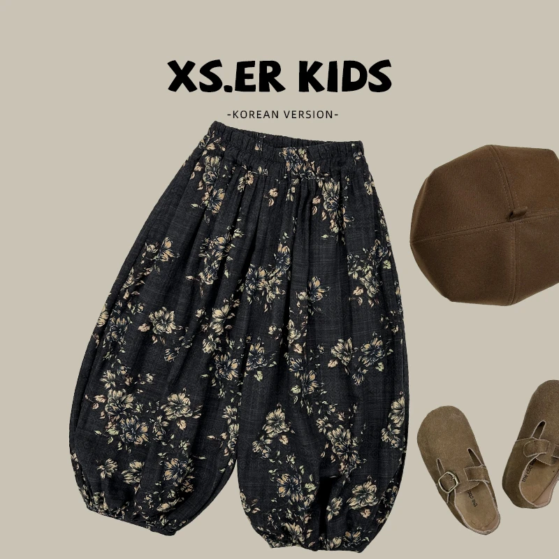 【小南瓜现货】男童洋气复古碎花洋气裤子HBB1888